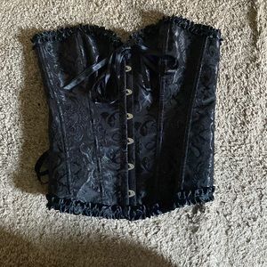 Black lace up corset